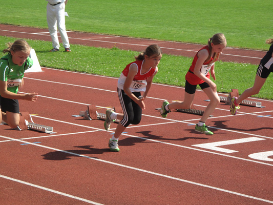 Sonja Müller über 60m, Silbermedaille Weitsprung