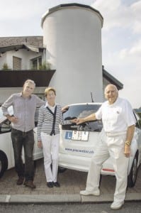 Luciano Piacentini (rechts) mit Gattin Irene und Sohn André. Bild Heinz Steimann, Fotograf, Luzern