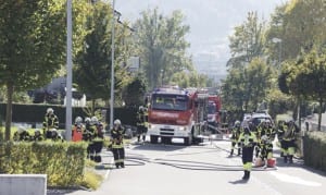 Einsatz in der Moosgasse. Bild zVg