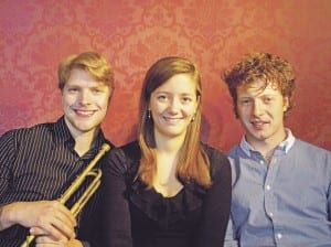«Si suoni la tromba»: Martin Käch (Trompete), Marianne Knoblauch (Sopran) und Raphael Holenstein (Orgel). Bild zVg