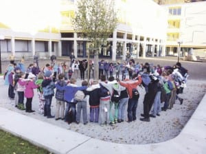Um 16 Uhr endete das Schnuppertreffen mit dem Pfadiruf. Bild zVg