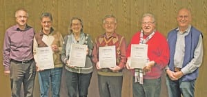Roby Amrein (Animator), Remy Buchmann, Mimi Busch, Hansruedi Baumgartner, Ruedi Schumacher und Sepp Küttel (Kassier). Bild zVg.   