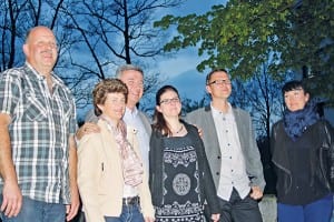 01_Beat Brun, Rita Schmidli, Peter Schnider, Tanja von Rotz, Martin Aregger Alexandra Schmalz posieren für die Presse.