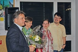 Rolf und Irene Hunkeler bedanken sich bei Rebekka und Fàbio Guedes.