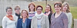 Der Vorstand mit Martha Hofstetter, Lisbeth Bühler, Esther Korner, Mirjam Meyer (neu), Monika Degen, Manuela Handermann (neu), Monika Käch und Miriam Jehle.