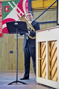 Der Solo Champion aus Ruswil: Florian Lang spielte sich mit seinem Euphonium auf den Spitzenplatz. Bilder zVg.