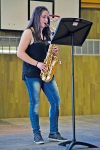 Auf den 3. Rang kam Stefanie Studer aus Schüpfheim. Sie spielt das Alto-Sax auf hohem Niveau.