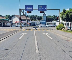 Einmündung von der Oberdierikonerstrasse in die Kantonsstrasse. Bild zVg.