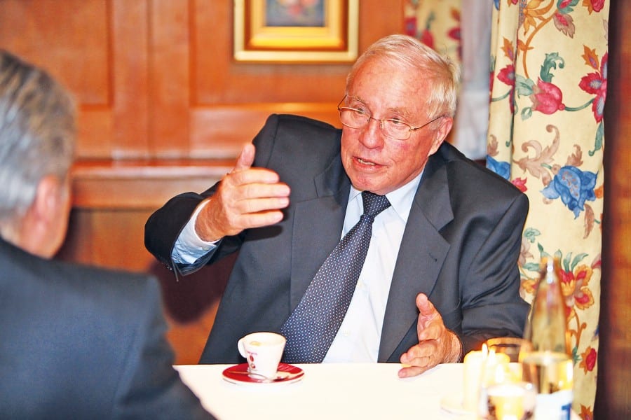 Christoph Blocher stand dem «Rontaler» im Gasthaus Rössli in Adligenswil exklusiv Red und Antwort.