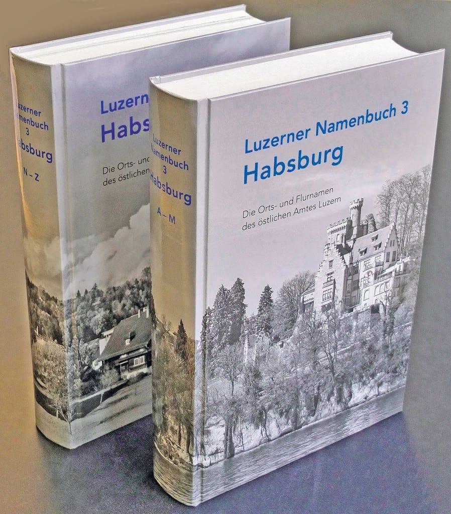 Das zweiteilige «Luzerner Namenbuch 3» enthält die Orts- und Flurnamen des Habsburgeramtes und des Rontals.