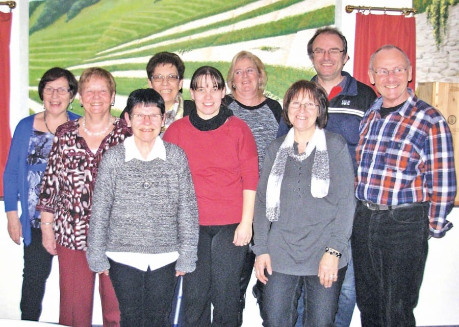 Der Vorstand mit Irmgard Odermatt, Josy Bühler, Esther Fröhlich, der scheidenden Vizepräsidentin Giovina Carbone, Rita Unternährer, Christine Wigger, Theres Schraner, Thomas Huwyler und Walter Fröhlich. Bilder zVg.