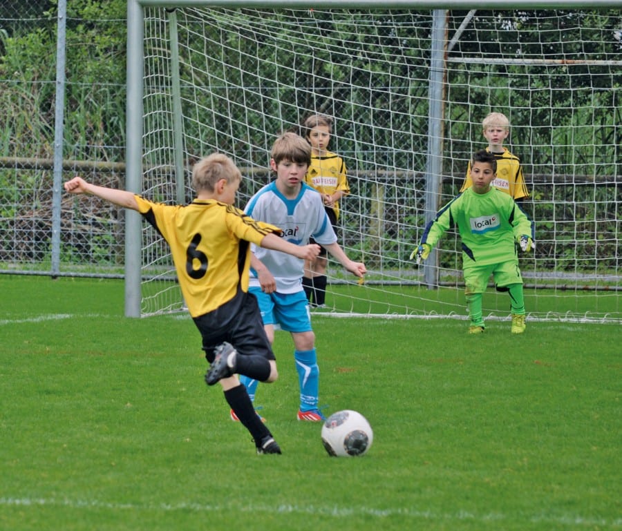 Die F-Junioren des FC Adligenswil beim Training. Bild zVg.