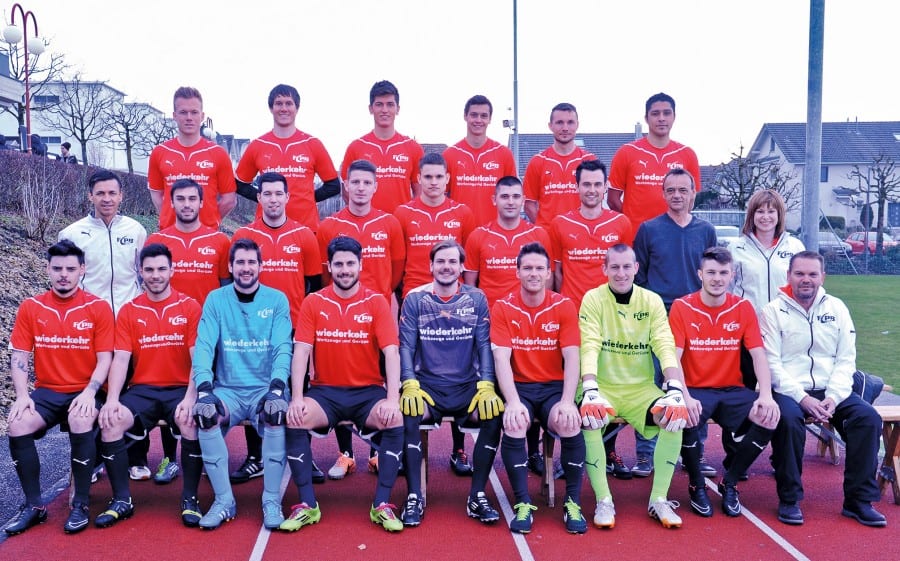 Die 1. Mannschaft des FC Perlen-Buchrain in aktueller Zusammensetzung.