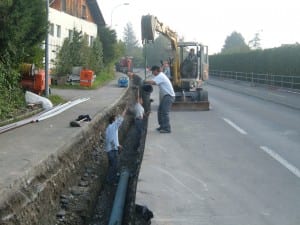 Verlegung von Wasserrohren in der Luzernerstrasse