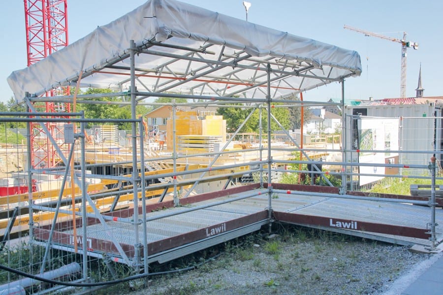 Von der Aussichtsplattform beim Milchhof 1919 oder auch vom Café Rathausen aus lässt sich der Baufortschritt direkt mitverfolgen. Bilder zVg.