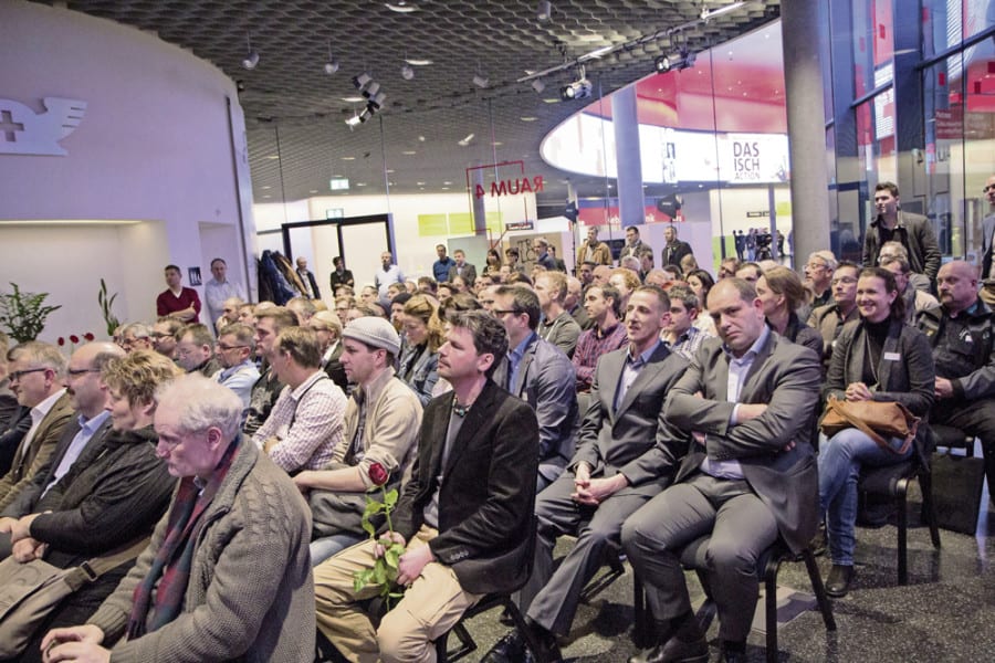 Prämierung der «Vorbildlichen Unternehmen» anlässlich der Swissbau 2016. Bild Martina Popovic.