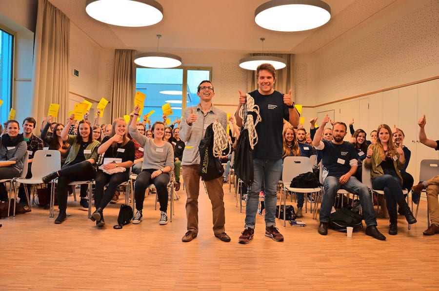 Lucas Huber und Flavian Schnider, die beiden neu gewählten Vorstandsmitglieder. Bild zVg.