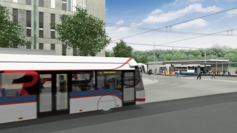 Die Gemeinde Ebikon stellt an der Orientierungsversammlung vom 17. Mai die Verlängerung der Trolleybuslinie 1 vor. Bild zVg.