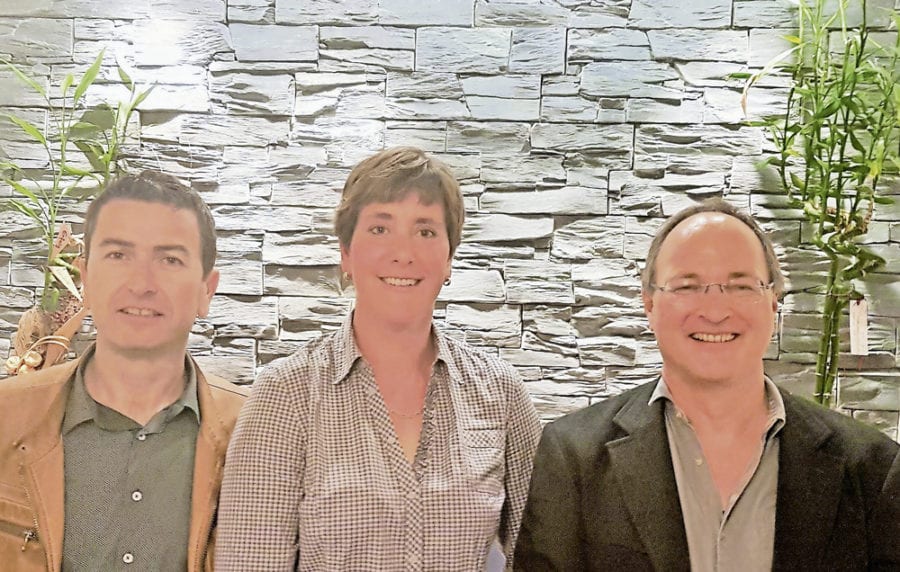 Das CVP-Co-Präsidium mit Armin Ruckli, Marlis Krummenacher-Feer und Othmar Rust. Bild zVg.