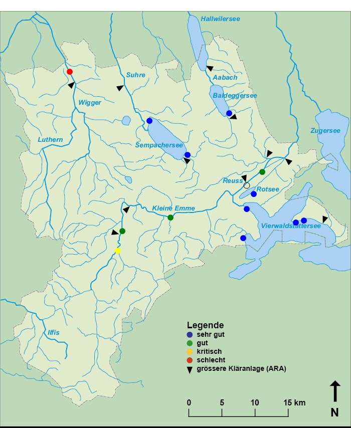 Badewasser Qualität im Kanton Luzern