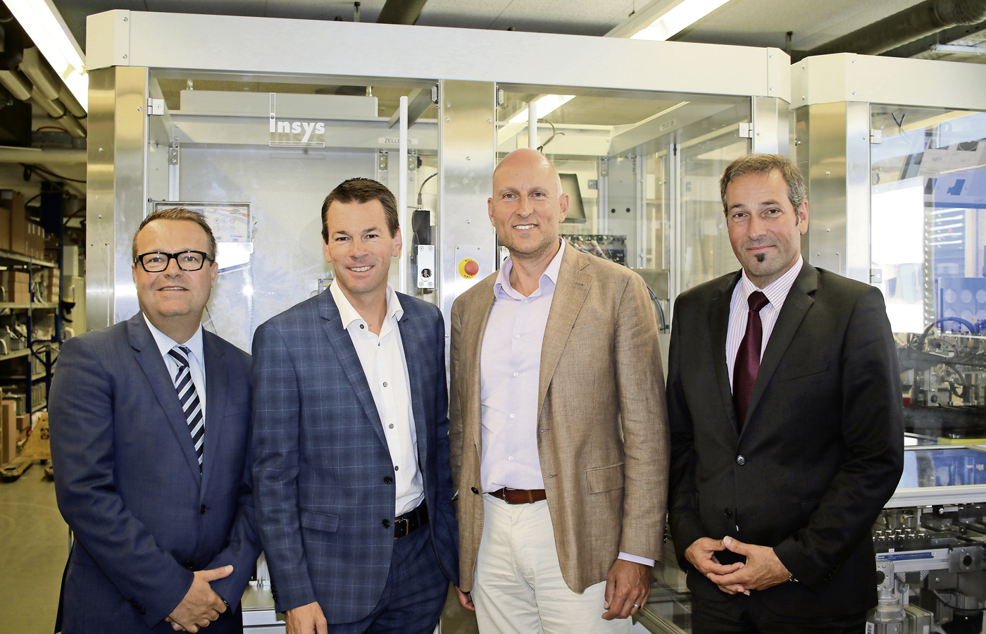 Bruno Käch, Felix Howald, Gaudenz Zemp und Ralph Müller an der Medienkonferenz «Nein zur SP-Steuerinitiative». Bild apimedia