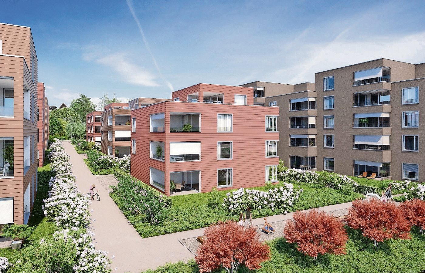 Visualisierung einer möglichen Bebauung auf der Grundlage des Bebauungsplans St. Klemens der Schmid Generalunternehmung AG, für welchen derzeit die öffentliche Mitwirkung läuft. Bild zVg.