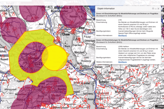 Auf einer Karte des Bundes kann man sich über die geltenden Bestimmungen in einzelnen Regionen informieren. Bild map.geo.admin.ch