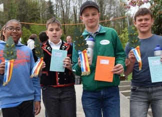 Jamie Tran, Gian Paolo Chiodo, David Birrer und Sven Rohrer (von links) sicherten sich beim Saisonauftakt in Wolhusen die Auszeichnung. Bild zVg.