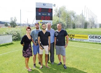 SK Root weiht seine Anzeigetafel ein